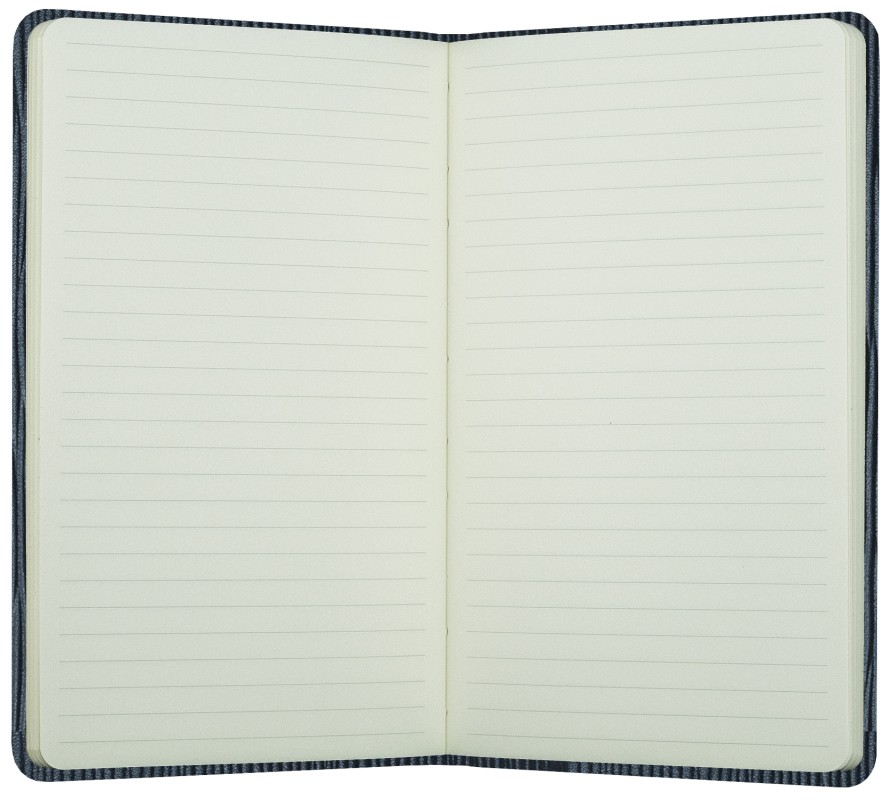 Notizbuch DIN A5 schmal (gebunden) | Echtleder | PAGLIA schwarz